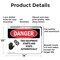Signmission Equipment Starts And Stops Automatically Danger Sign, Aluminum, 14in W x 10in L, 2PK OS-2PACK-DS-A-1014-L-1589 - alternate 5